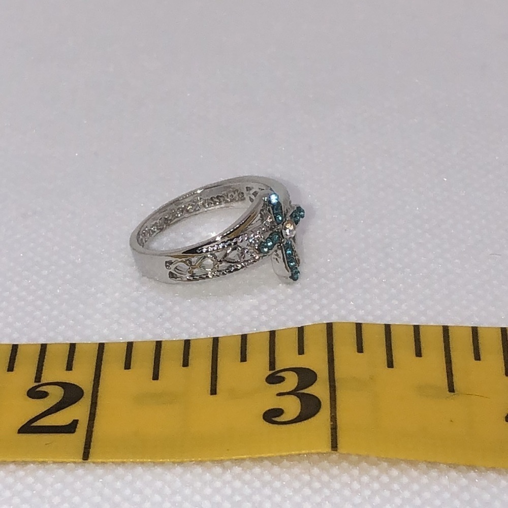 Cross Ring Size 9 “With God All Things Are Possible” Christian - Picture 2 of 4